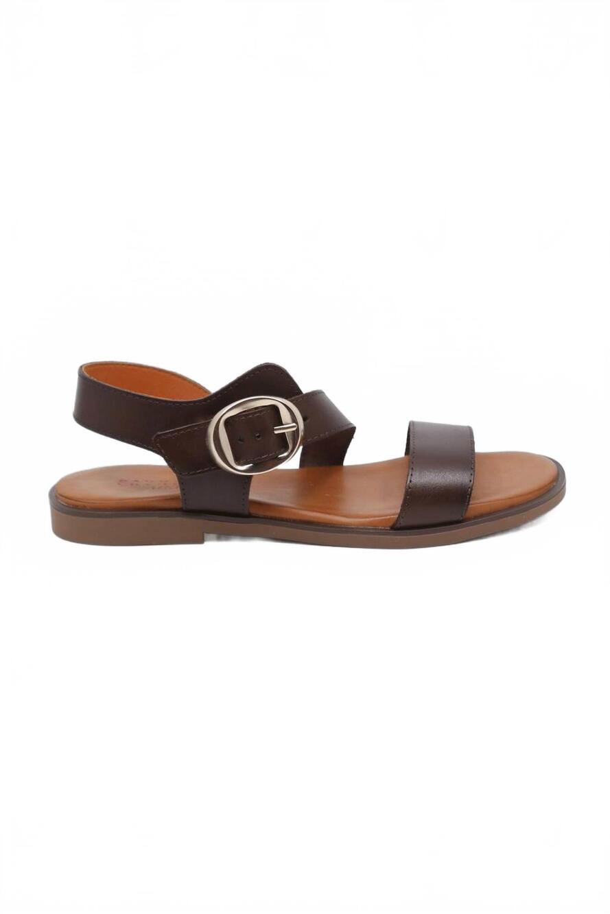 NEW PAVEMENT women's isolda leather sandal in brown
